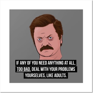 Ron Swanson - Adulting Posters and Art